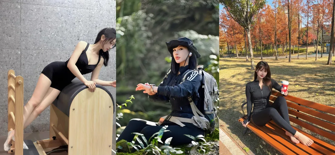 2k健身女性壁纸｜户外公园背景图片 - 秋季休闲「哲风壁纸」