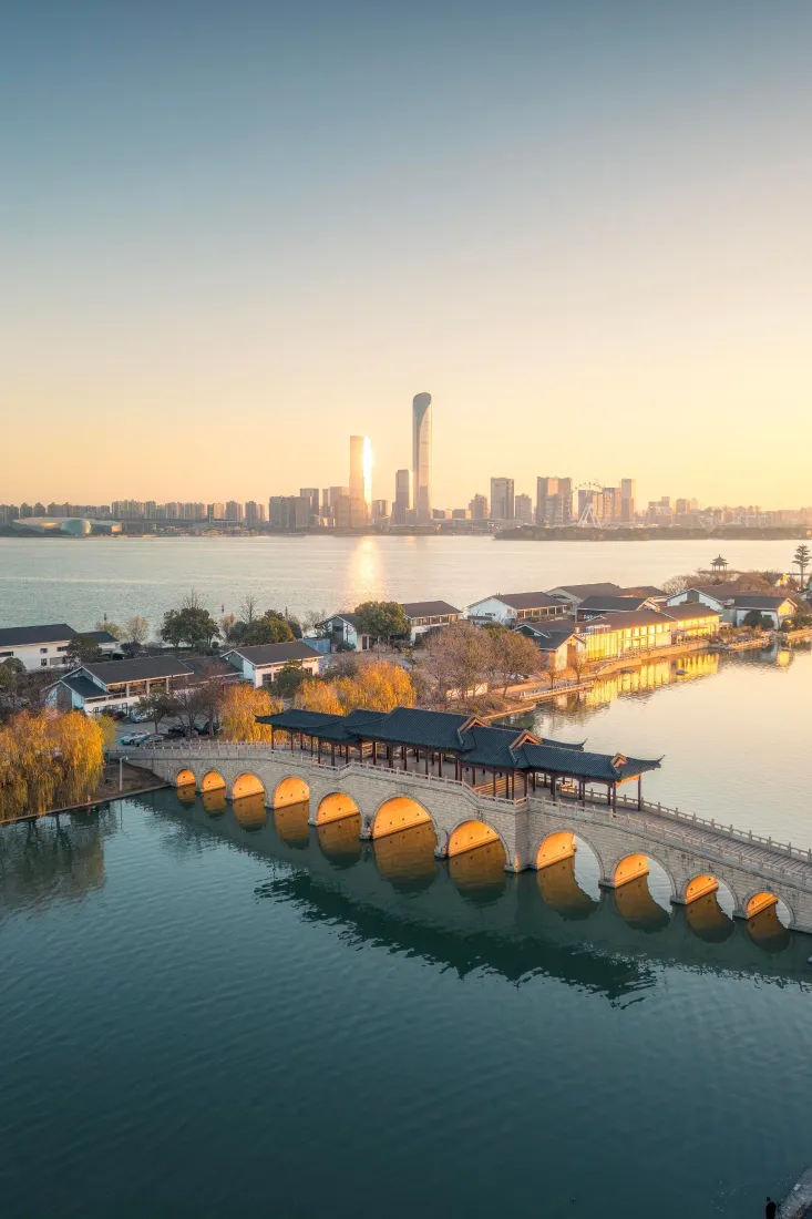 北京九孔桥手机壁纸｜自然风景背景图片 - 城市湖泊「哲风壁纸」