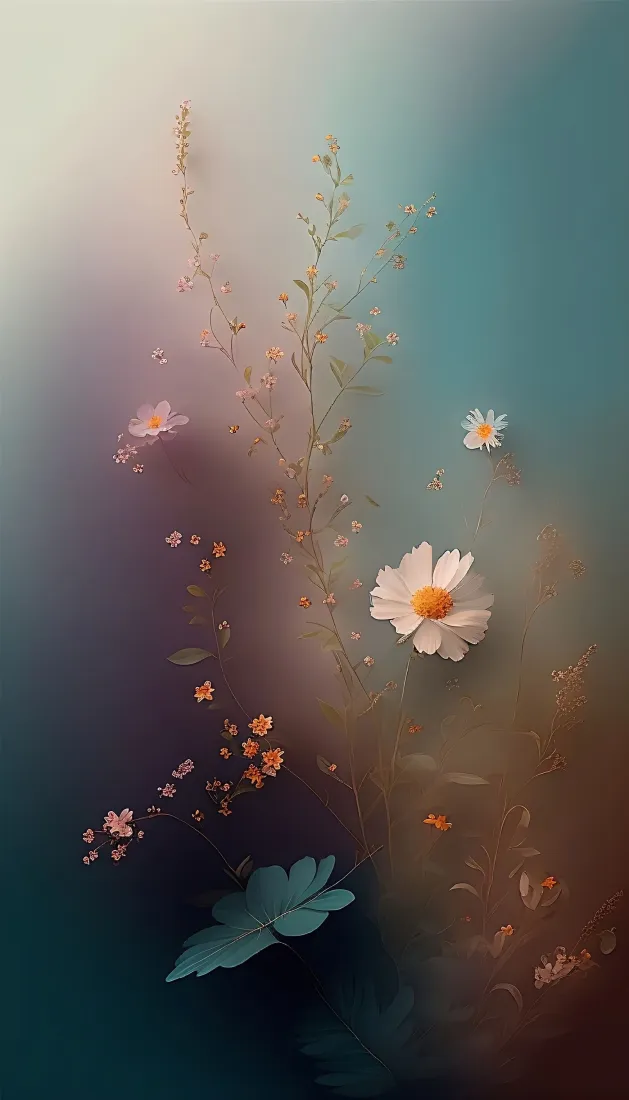 花花艺术手机壁纸｜景深背景图片 - Ios雏菊「哲风壁纸」