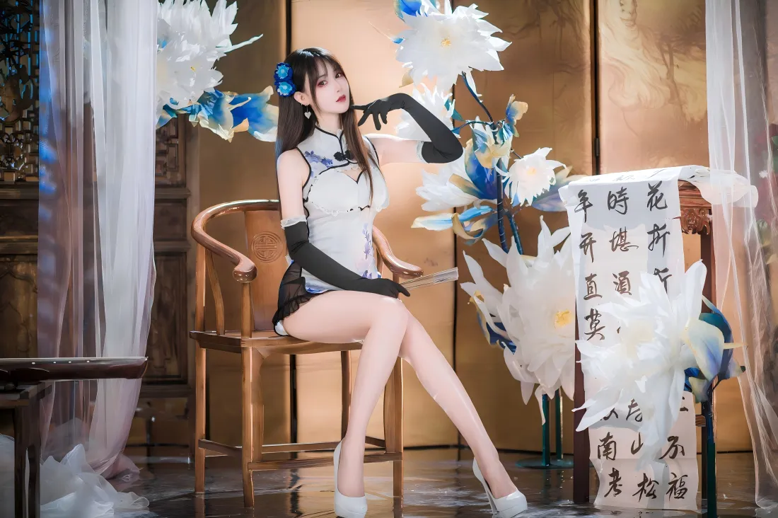 6k旗袍美女壁纸｜古风背景图片 - 纸花书法「哲风壁纸」