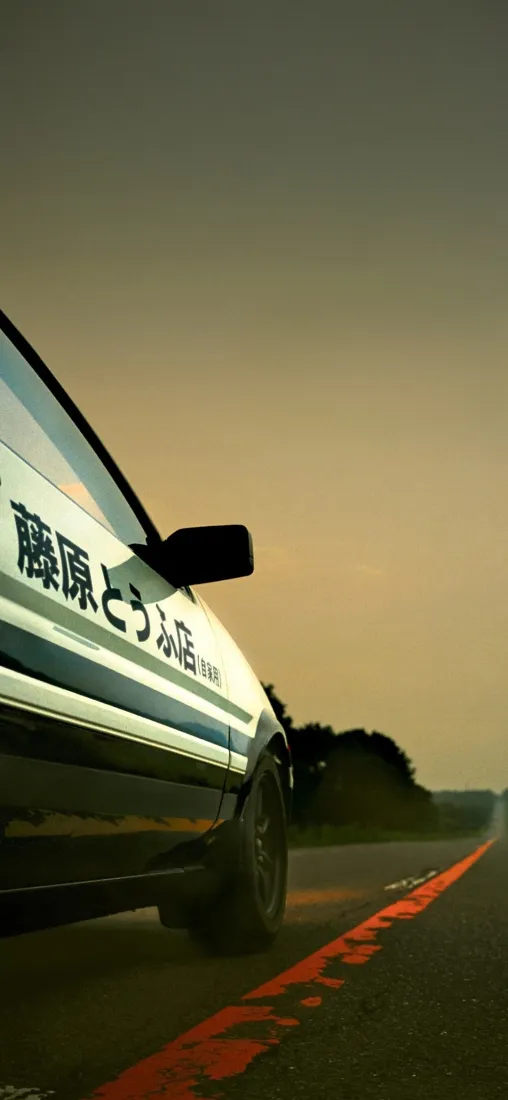 警车手机壁纸｜黄昏道路背景图片 - 傍晚公路「哲风壁纸」