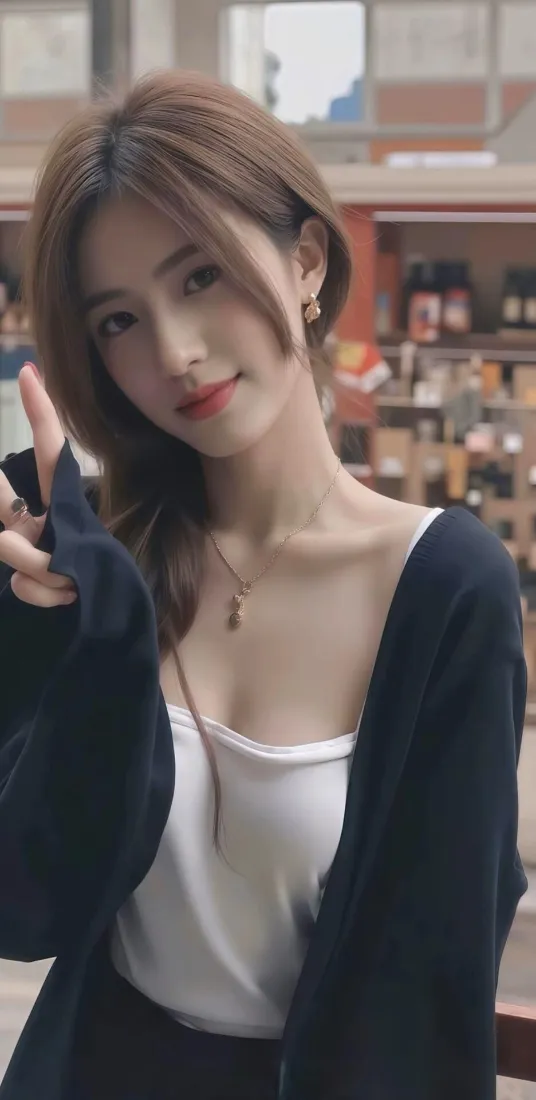 长发美女手机壁纸｜室内背景图片 - 时尚穿搭「哲风壁纸」