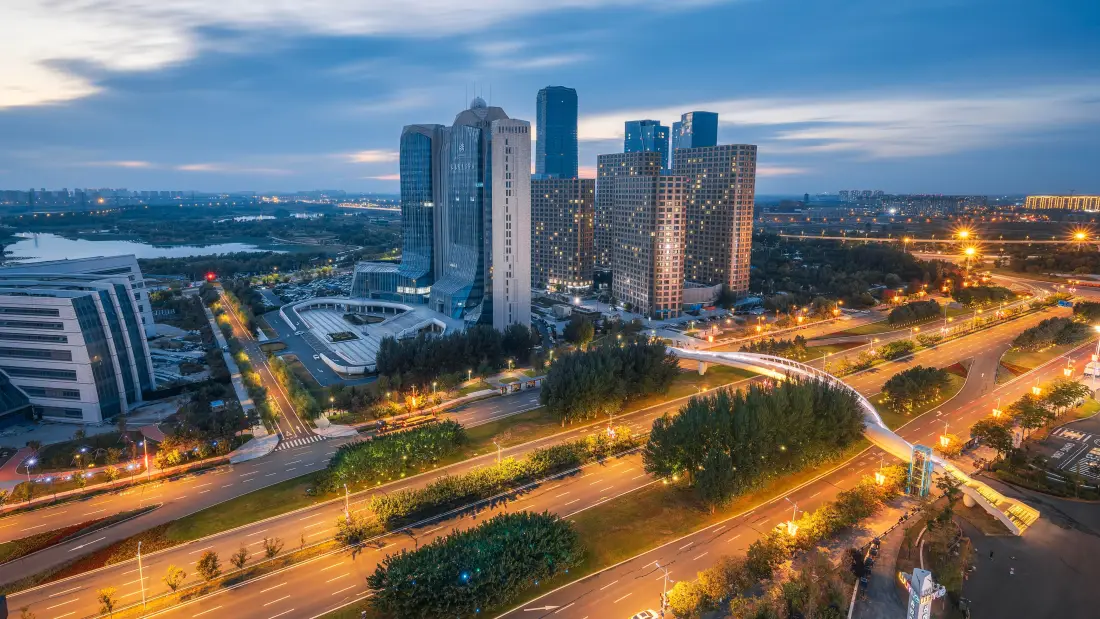 城市夜景手机壁纸｜都市建筑背景图片 - 现代城市风光「哲风壁纸」