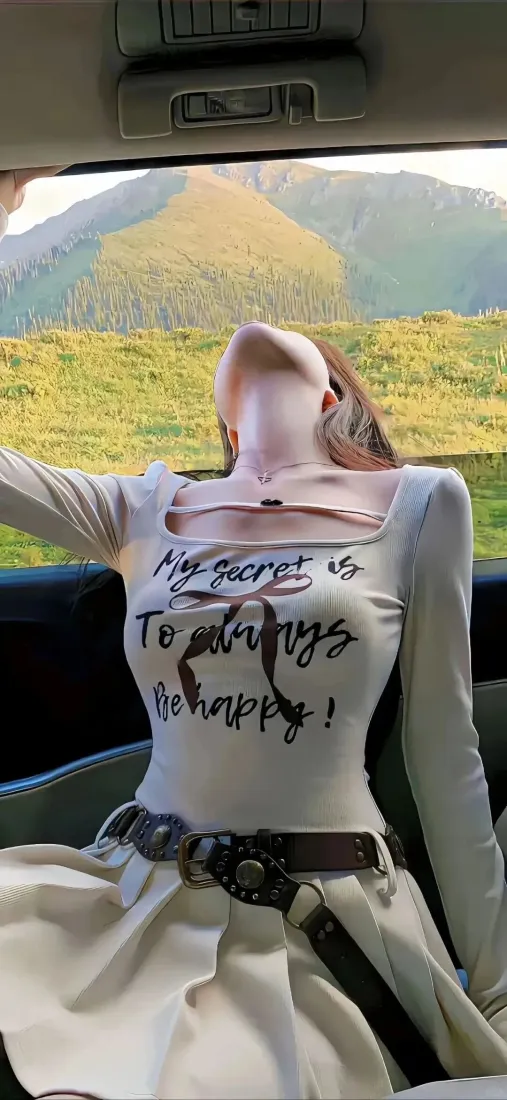 车内美女手机壁纸｜自然风景背景图片 - 白色裙子「哲风壁纸」