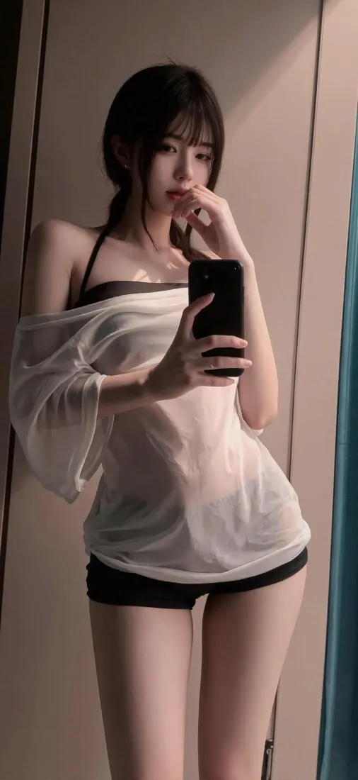 白衣美女手机壁纸｜室内背景图片 - 时尚穿搭「哲风壁纸」