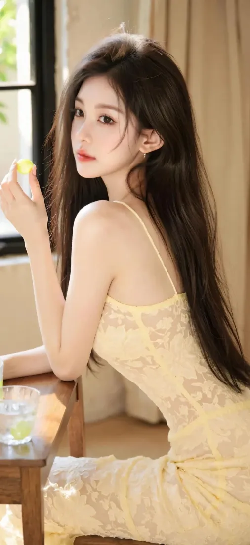 黄裙美女手机壁纸｜Ios背景图片 - 温柔清新「哲风壁纸」