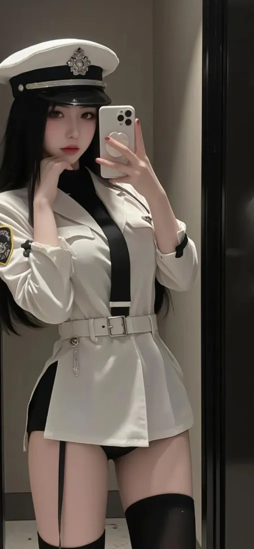 制服美女手机壁纸｜电梯间背景图片 - 黑丝袜Ios「哲风壁纸」