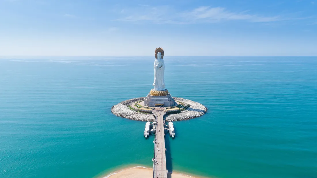 2k南山海上观音壁纸｜大海背景图片 - 三亚海景「哲风壁纸」