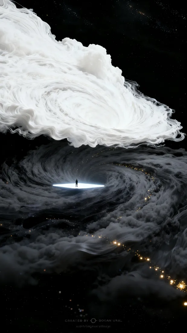 星涡手机壁纸｜科幻背景图片 - 溯光穹渊星云「哲风壁纸」