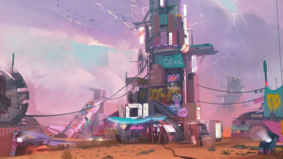 3k赛博朋克壁纸｜科幻背景图片 - 未来废土城市「哲风壁纸」