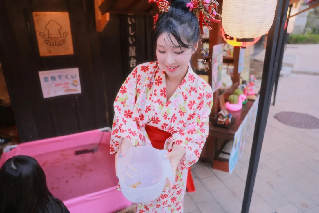 和服美女手机壁纸｜日式街道背景图片 - 传统服饰「哲风壁纸」