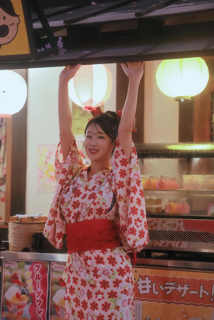 和服美女手机壁纸｜日式街道背景图片 - 花和服「哲风壁纸」