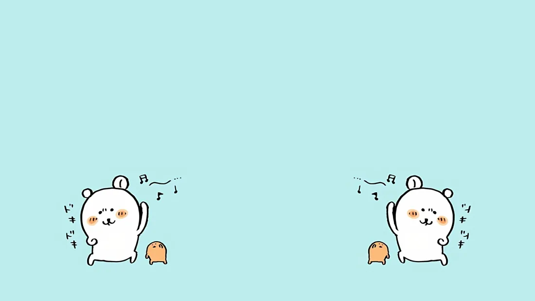 3k自嘲熊壁纸｜浅蓝色背景图片 - 简约可爱「哲风壁纸」