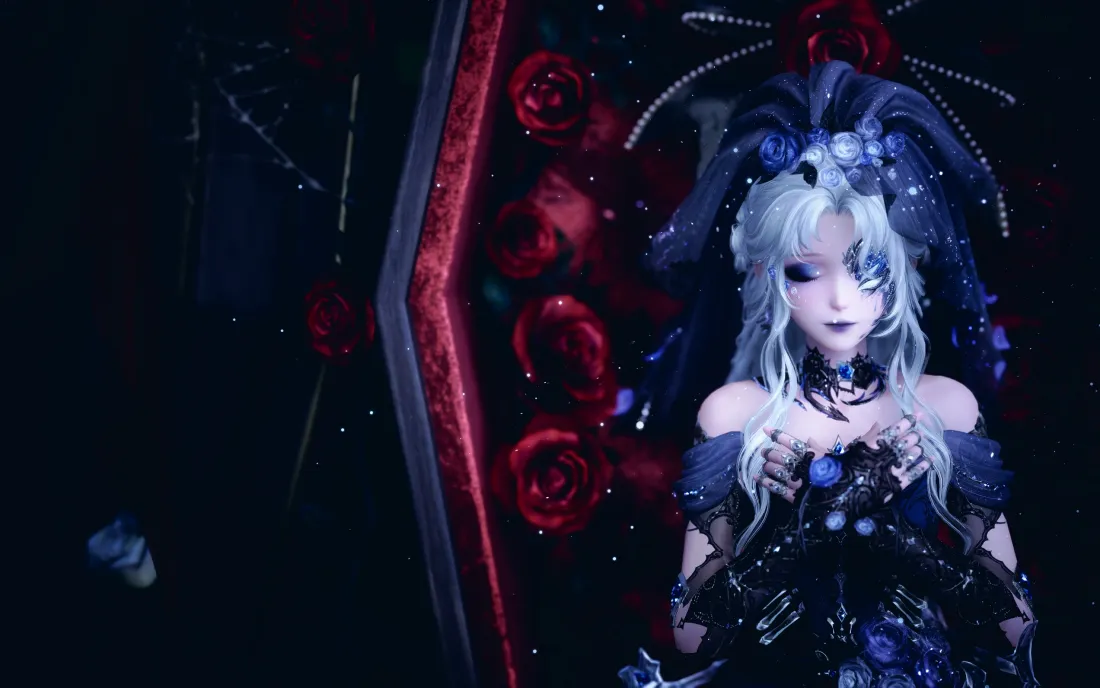 3k暖暖壁纸｜暗黑玫瑰背景 - 无限暖暖「哲风壁纸」