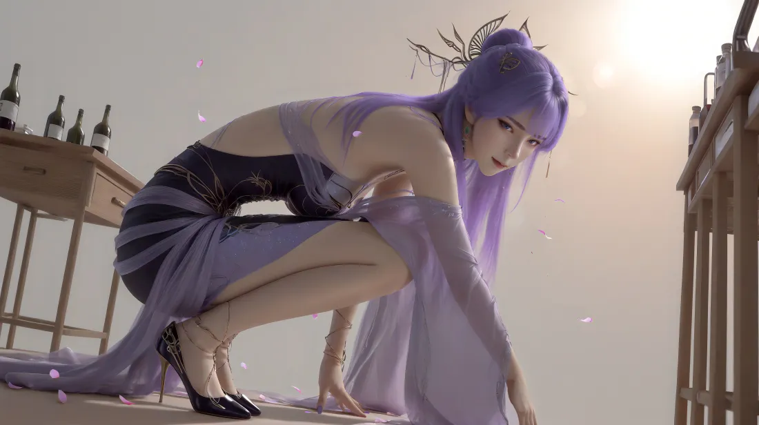 10k百炼成神壁纸｜天穹背景图片 - 紫发少女「哲风壁纸」