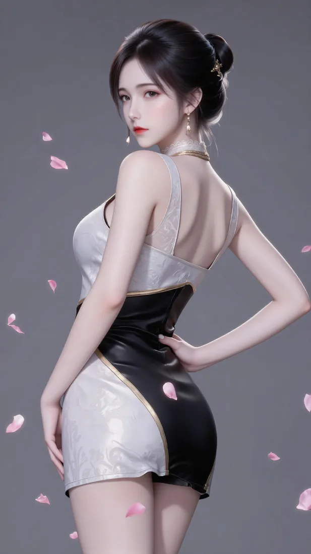 徐欣手机壁纸｜吞噬星空背景图片 - 旗袍露背美女「哲风壁纸」