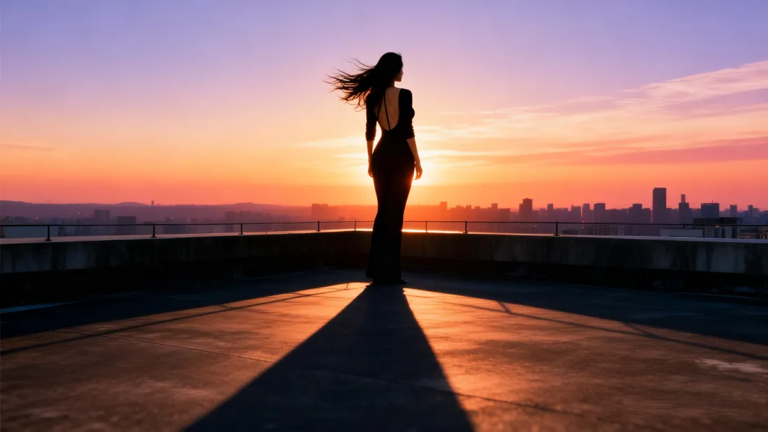 3k剪影人物壁纸｜日落背景图片 - 城市天际线「哲风壁纸」