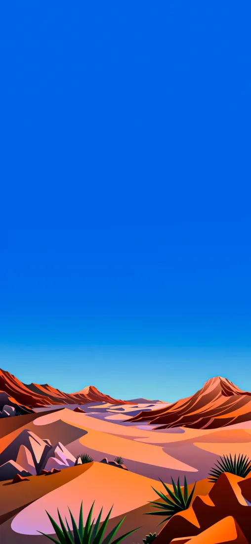 沙漠手机壁纸｜蓝天背景图片 - 仙人掌沙丘「哲风壁纸」