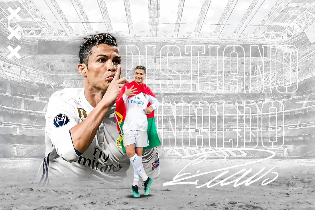 2kC罗壁纸｜足球场背景图片 - 皇马球衣「哲风壁纸」