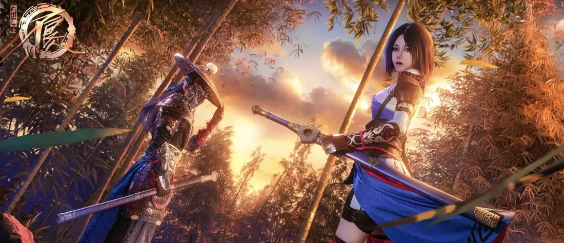 5k姬如雪壁纸｜画江湖之不良人背景图片 - 森林战斗「哲风壁纸」