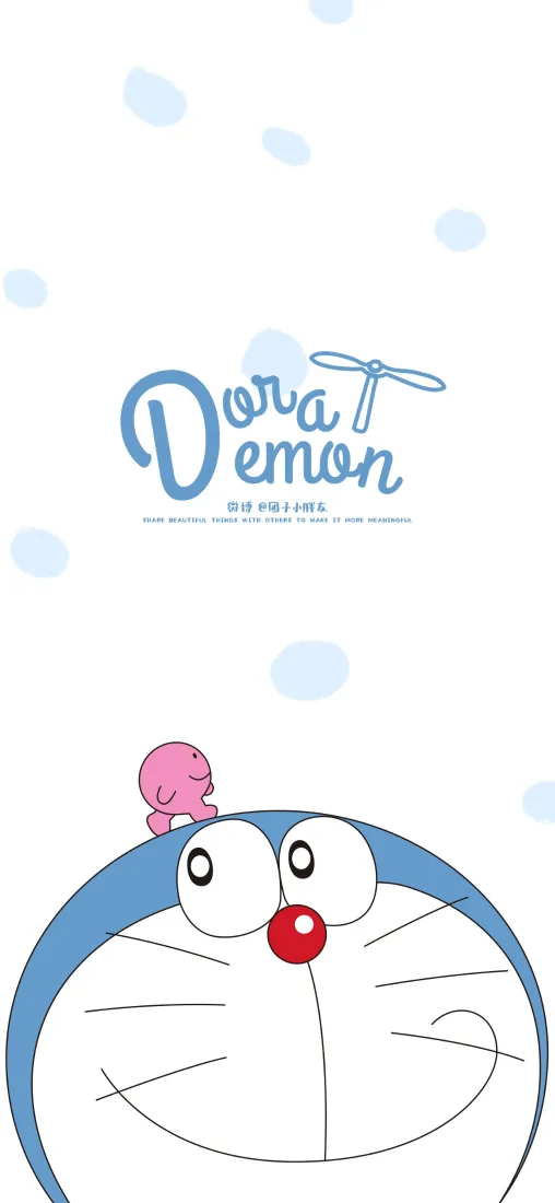哆啦A梦手机壁纸｜白色背景图片 - 可爱卡通「哲风壁纸」