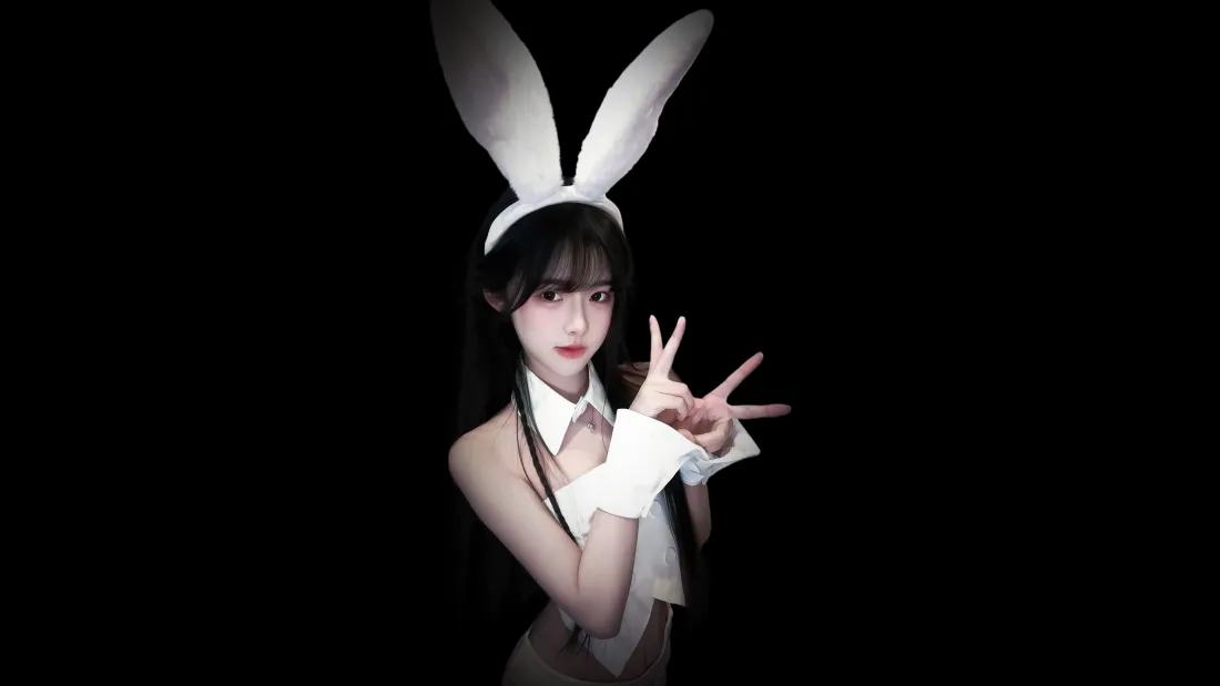 4k兔女郎壁纸｜暗黑光影背景图片 - 甜妹兔娘「哲风壁纸」