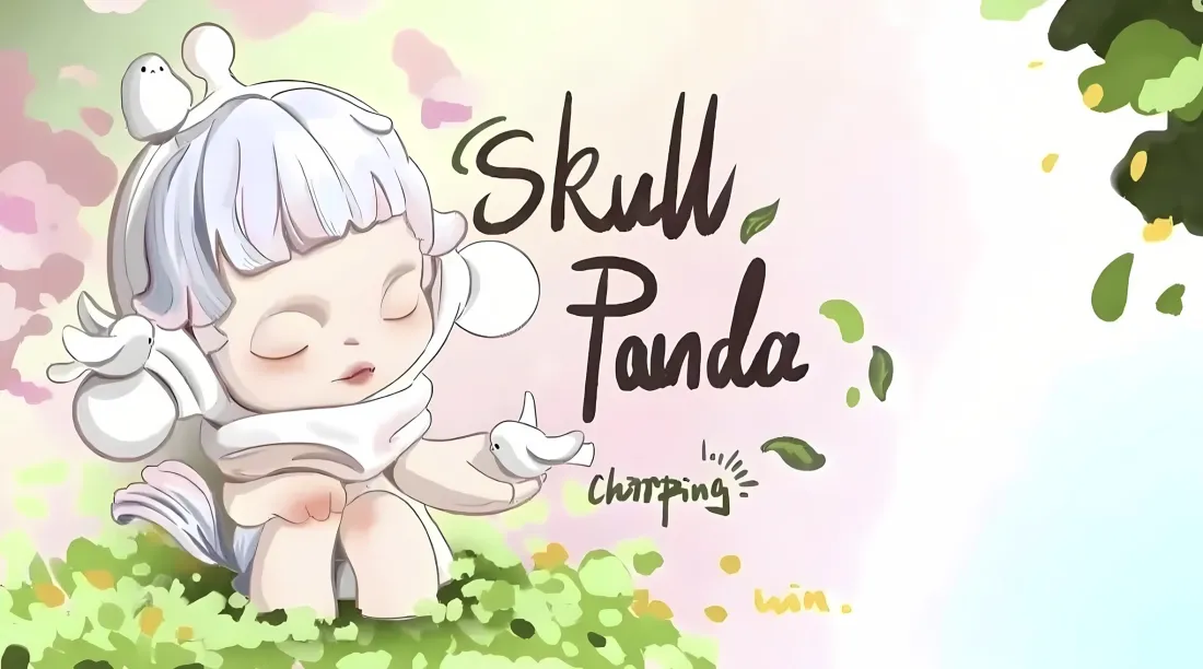 2kSkull Panda壁纸｜草地背景图片 - 泡泡玛特「哲风壁纸」