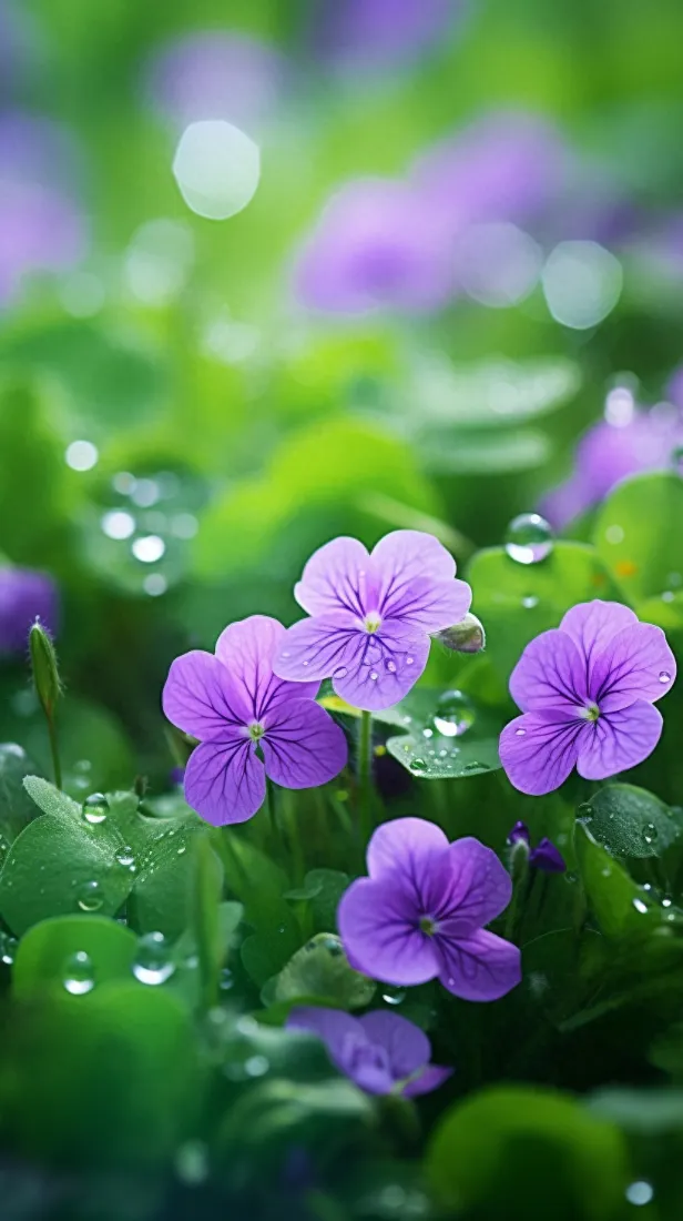 紫色小花手机壁纸｜自然风景背景图片 - 清新「哲风壁纸」