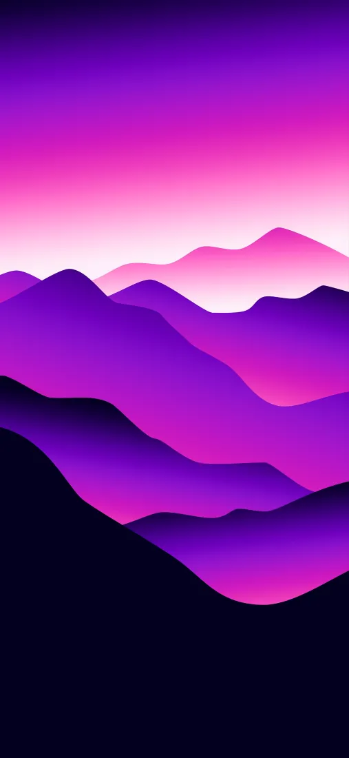 紫粉渐变山峦手机壁纸｜手机背景 - 自然风景「哲风壁纸」