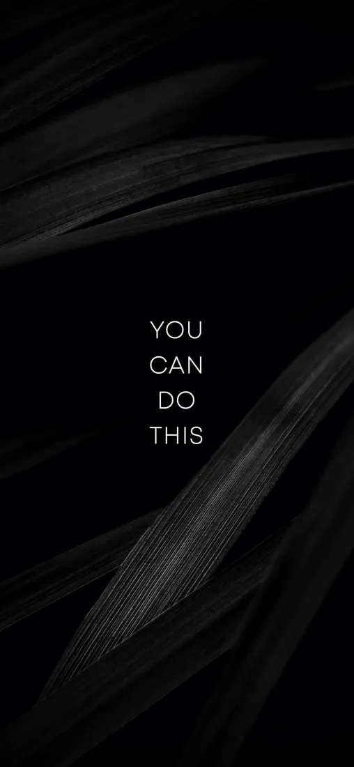 励志文字黑色丝带手机壁纸｜暗色背景图片 - 手机「哲风壁纸」