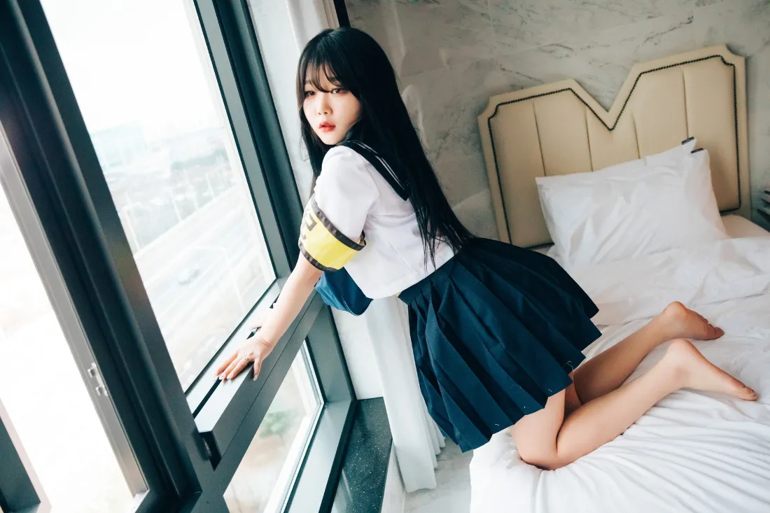 2kJK制服少女壁纸｜卧室背景图片 - 居家生活写真「哲风壁纸」