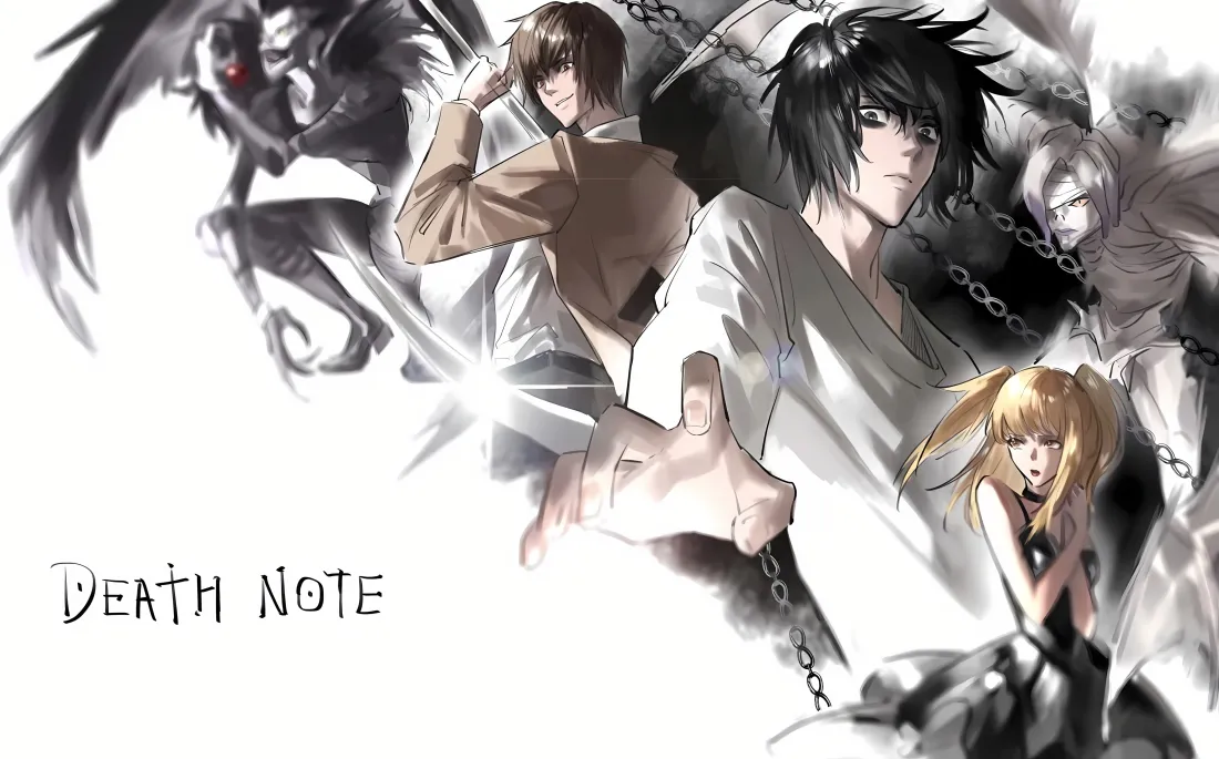 5k死亡笔记壁纸｜二次元背景 - 夜神月L角色「哲风壁纸」