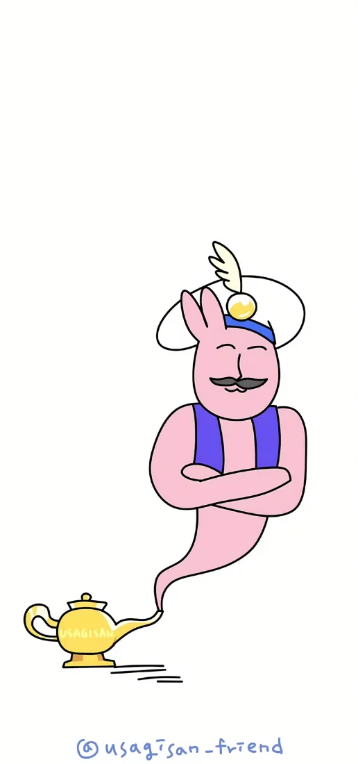 粉红兔手机壁纸｜神灯背景图片 - 阿拉灯神丁「哲风壁纸」