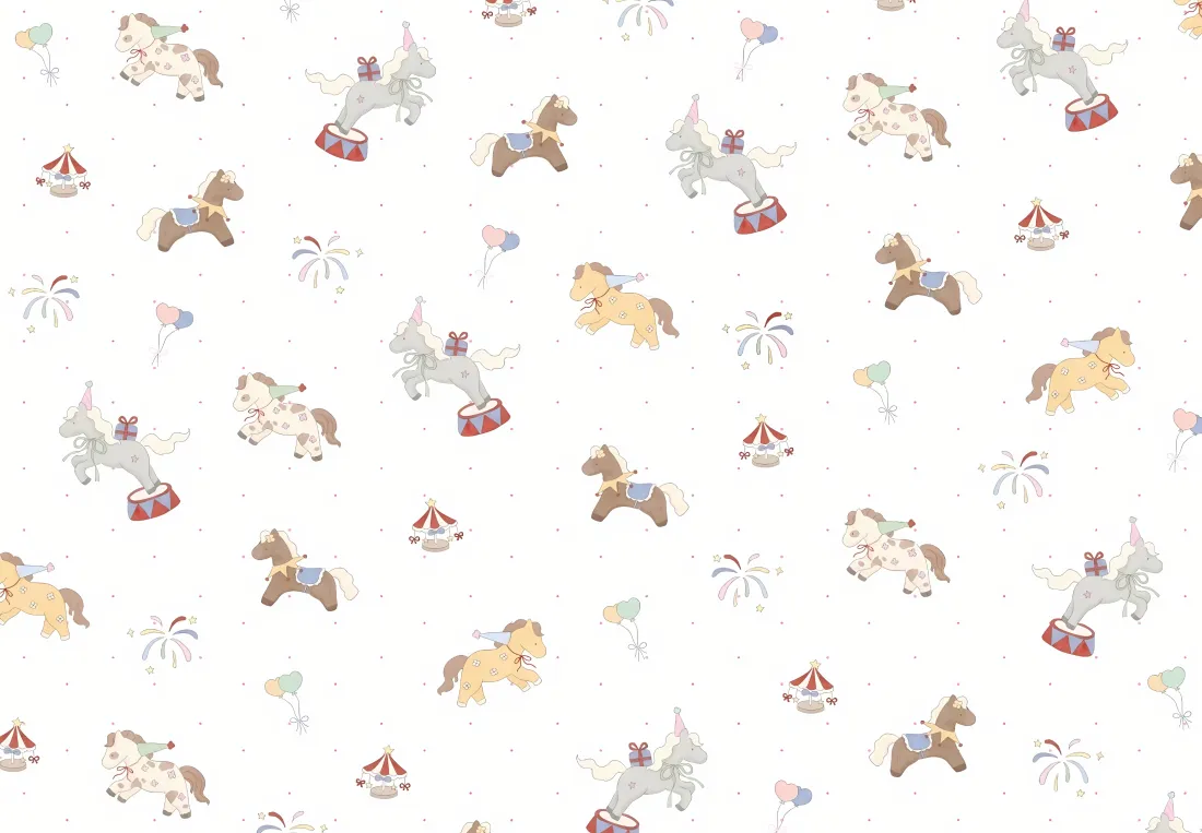 3k卡通小马壁纸｜白色背景图片 - 童趣插画「哲风壁纸」