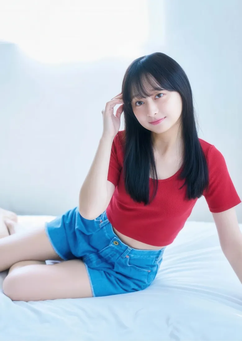 红衣女孩手机壁纸｜卧室背景图片 - 甜美居家「哲风壁纸」