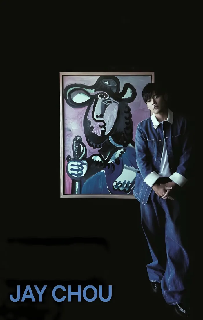 周杰伦手机壁纸｜油画背景图片 - 西装「哲风壁纸」