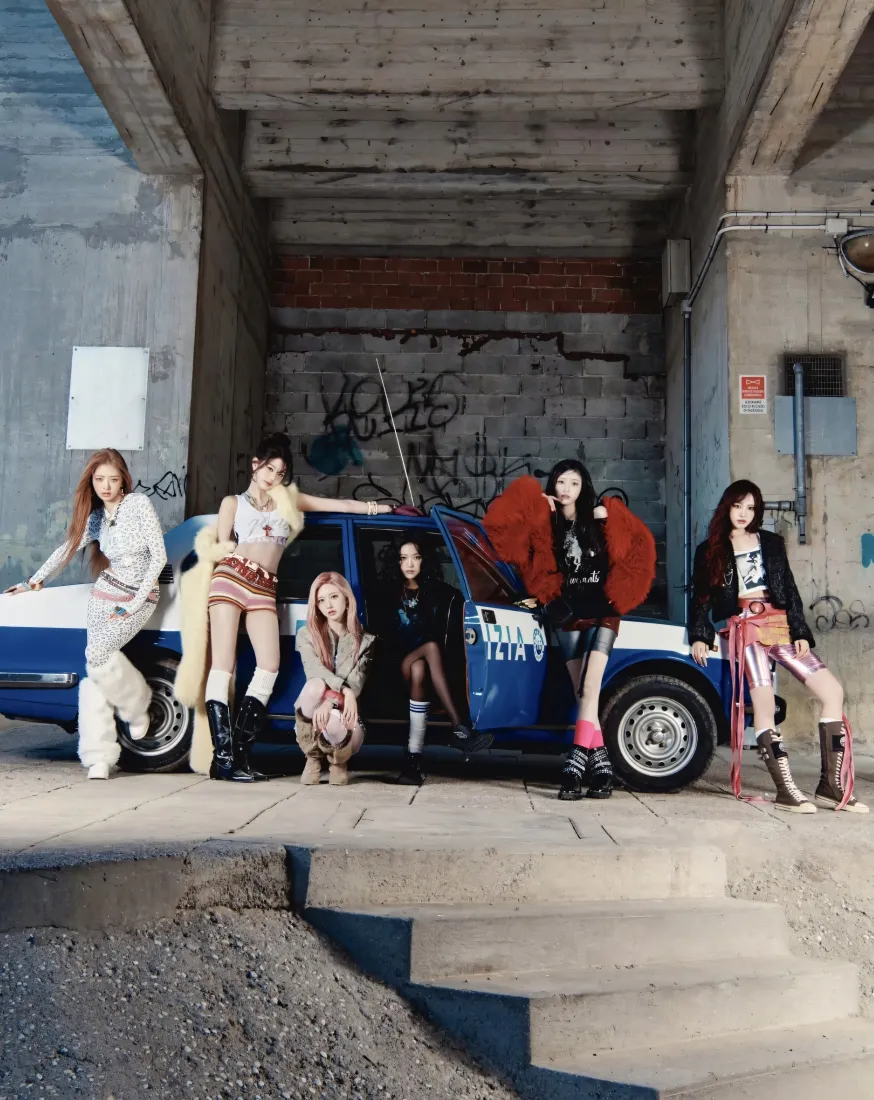 IVE女团手机壁纸｜废弃工厂背景 - 辣妹拍照「哲风壁纸」