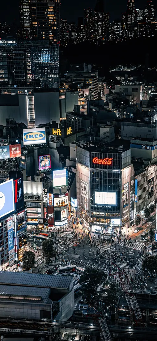 城市夜景手机壁纸｜都市背景图片 - 楼层灯光「哲风壁纸」