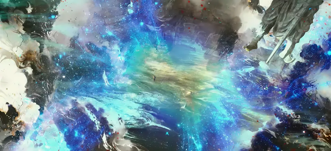 4k科幻壁纸｜蓝色背景图片 - 特效能量爆炸「哲风壁纸」