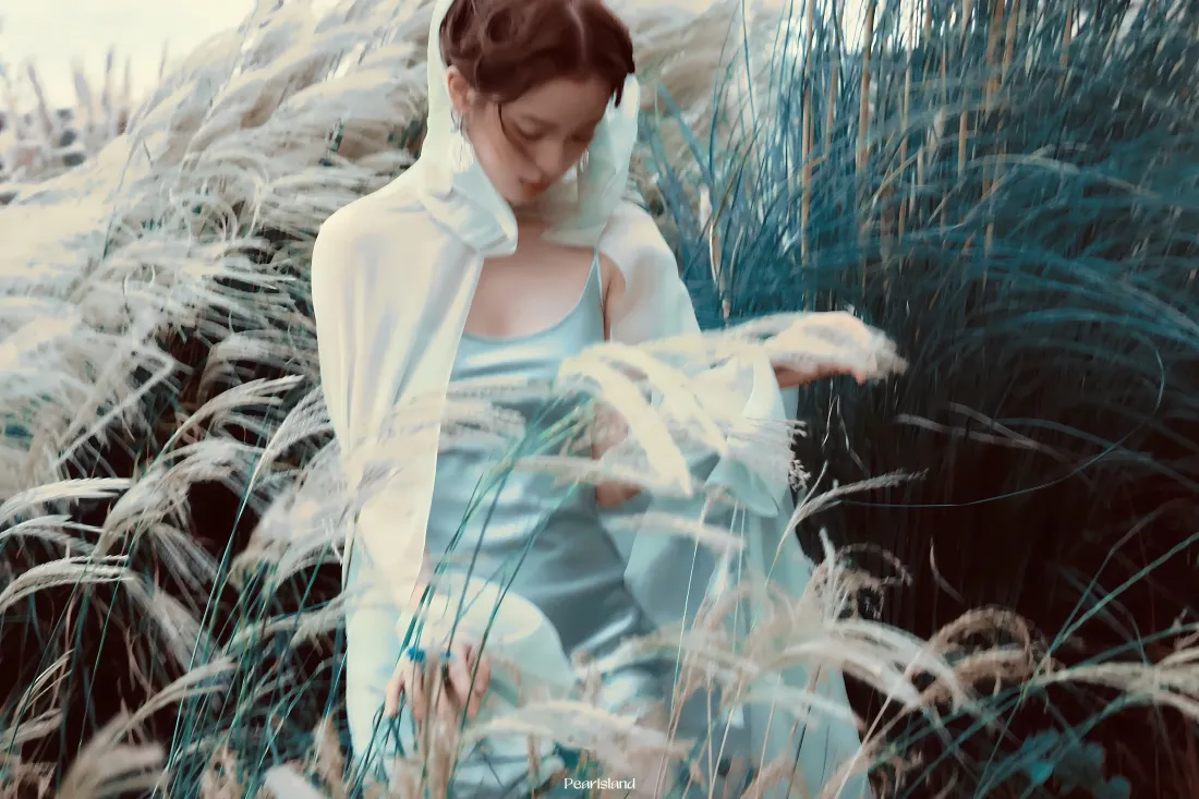 6k欧阳娜娜壁纸｜芦苇背景图片 - 仙气轻纱「哲风壁纸」