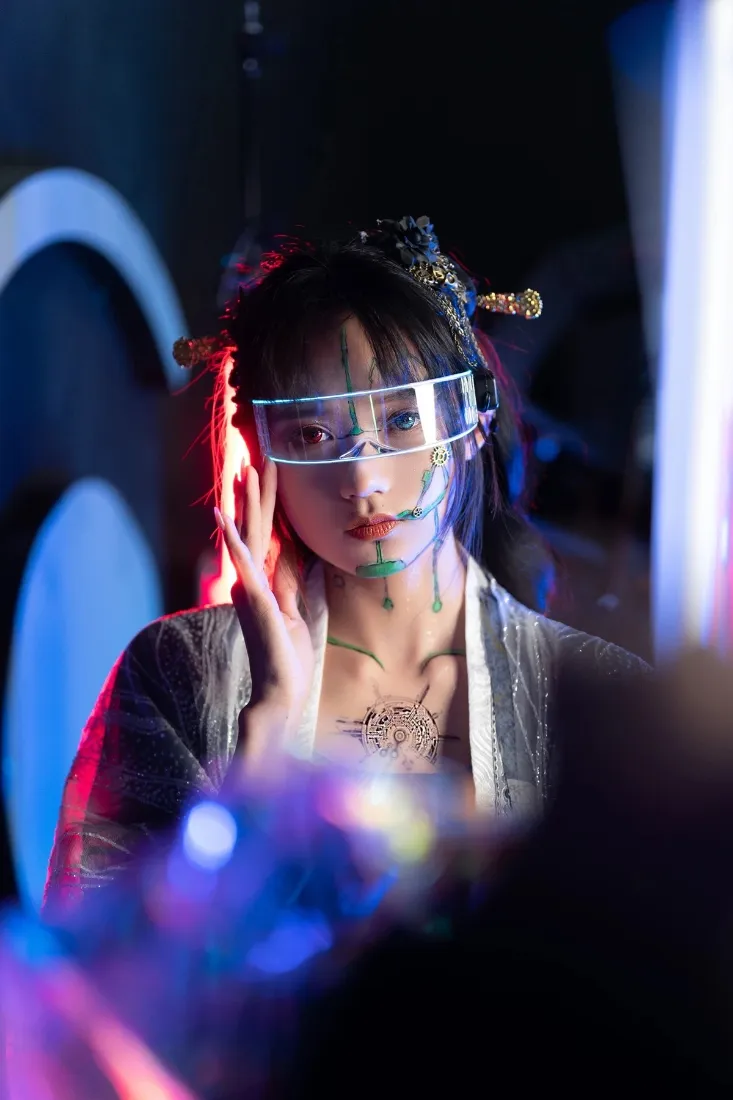 赛博古风手机壁纸｜霓虹背景图片 - 未来科技「哲风壁纸」