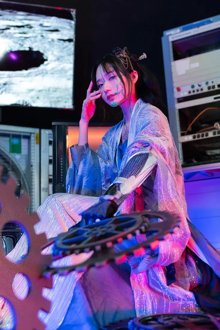 赛博古风手机壁纸｜未来科技背景图片 - 机械齿轮「哲风壁纸」