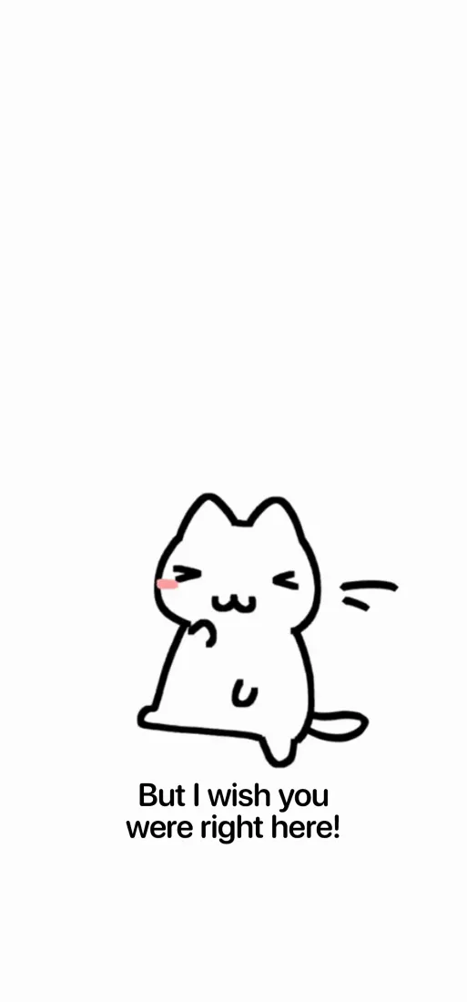 卡通猫手机壁纸｜白色背景图 - 治愈简笔画猫「哲风壁纸」