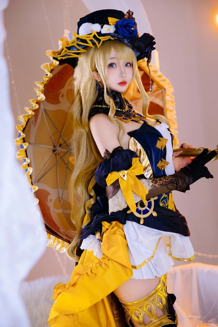 cosplay公主手机壁纸｜洛丽塔背景图片 - 黄色长裙「哲风壁纸」
