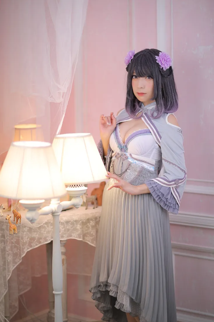 二次元少女手机壁纸｜粉色背景图片 - 古风服饰「哲风壁纸」