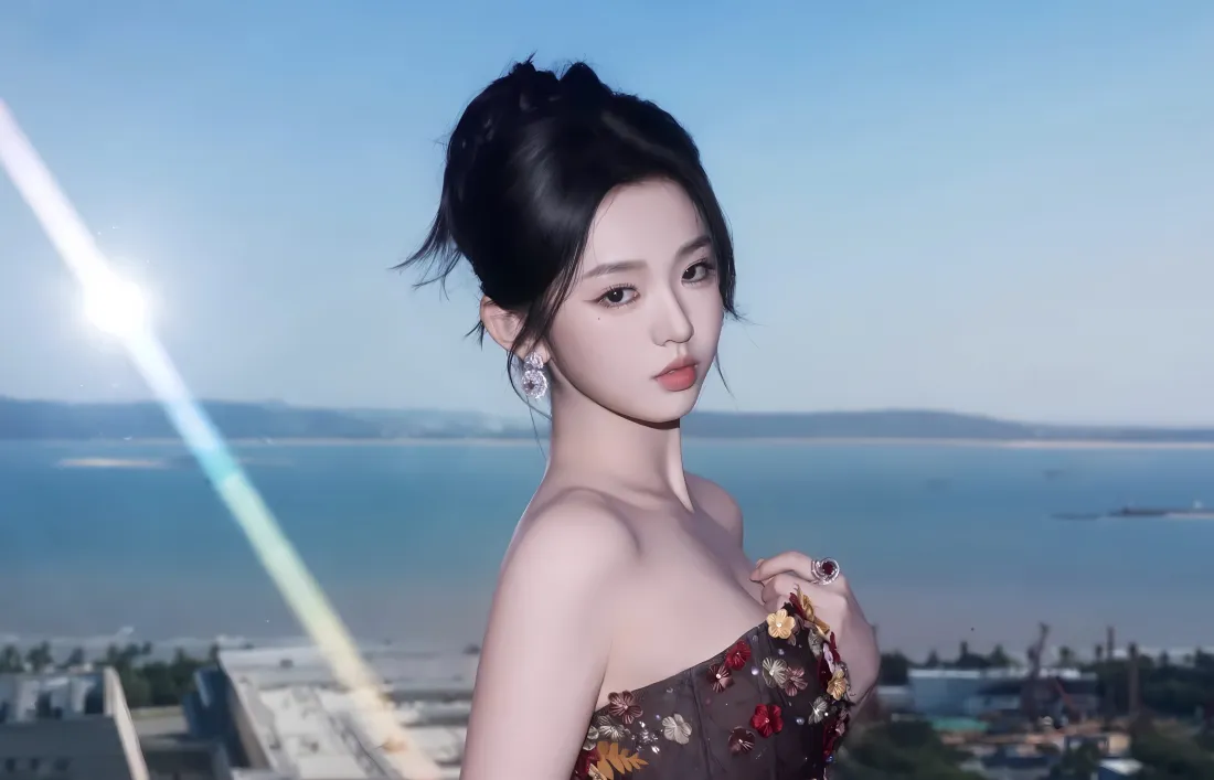 5k李柯以壁纸｜海边背景图片 - 抹胸裙「哲风壁纸」