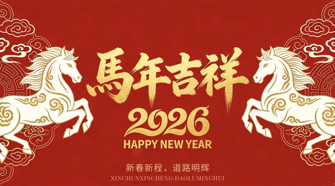 5k金色骏马壁纸｜红色背景图片 - 马年吉祥2026「哲风壁纸」