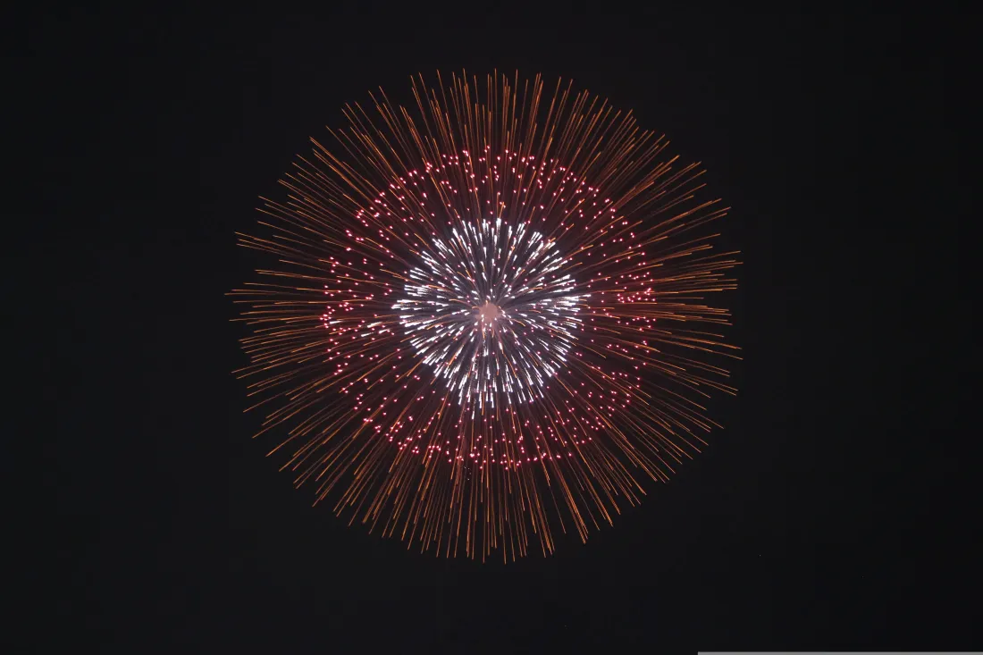 5k烟花壁纸｜夜空背景图片 - 粉红色烟花「哲风壁纸」