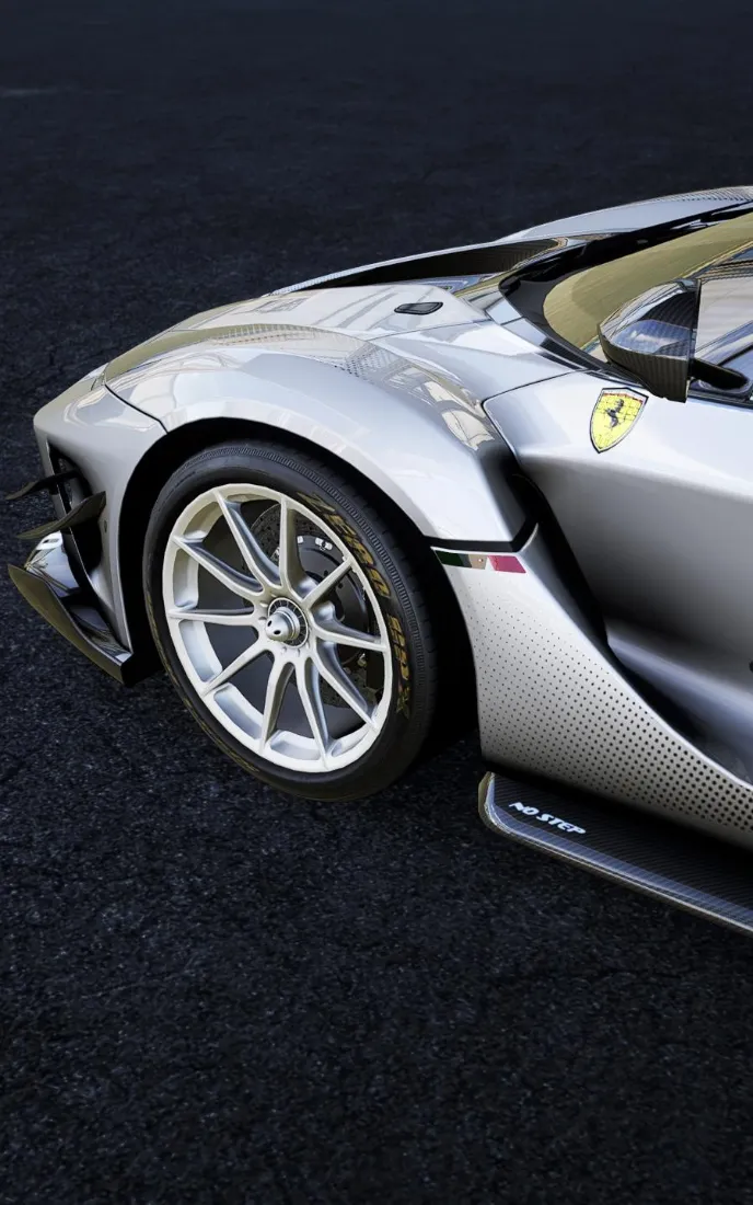 法拉利手机壁纸｜极品飞车集结背景图片 - 银灰色超跑「哲风壁纸」