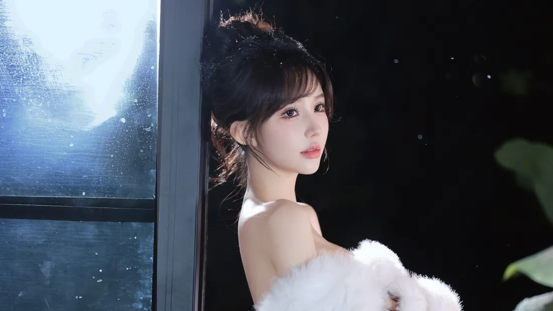 4k白衣美女壁纸｜夜景背景图片 - 艺术「哲风壁纸」